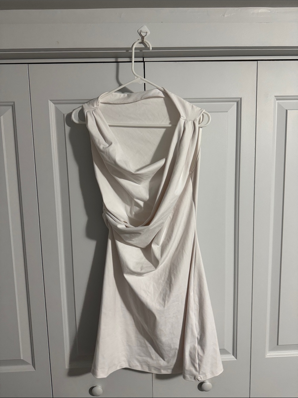 SHEIN Ivory Draped Dress